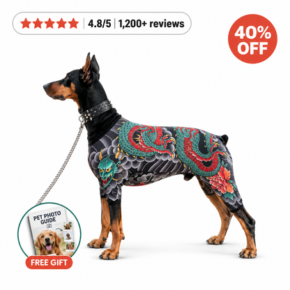 Dragon Tattoo Pet Bodysuit