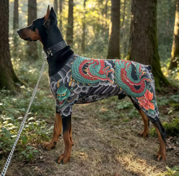 Dragon Tattoo Pet Bodysuit
